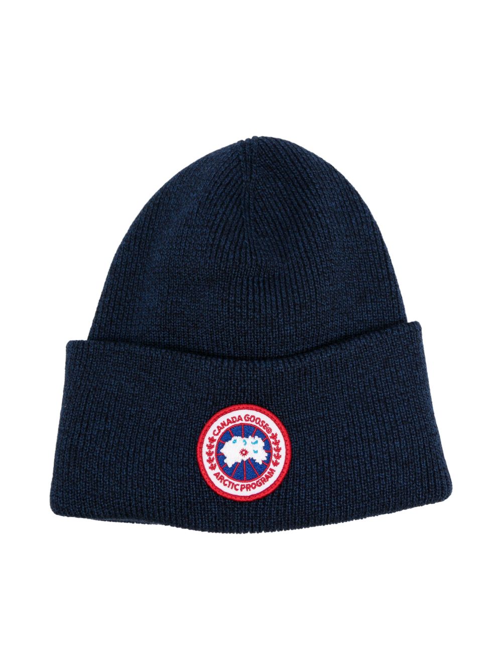 Canada Goose Kids 标贴羊毛套头帽 - 蓝色