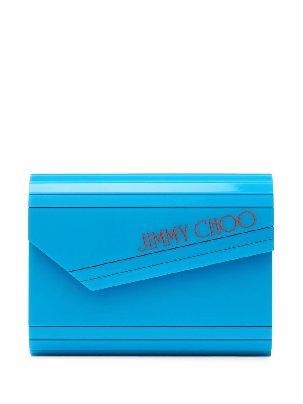 Jimmy Choo Candy logo印花手拿包 - 蓝色