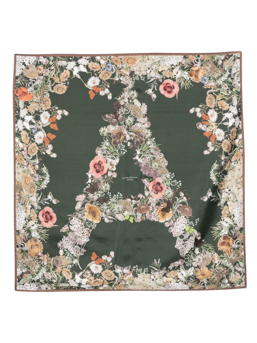 Aspinal Of London Ombre 'A' Floral 围巾 - 绿色