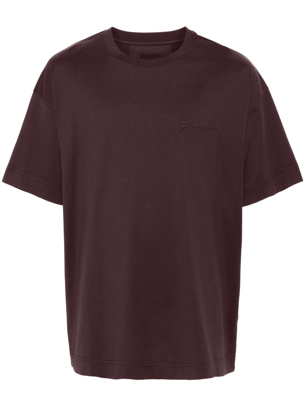 Givenchy logo压纹棉T恤 - 紫色