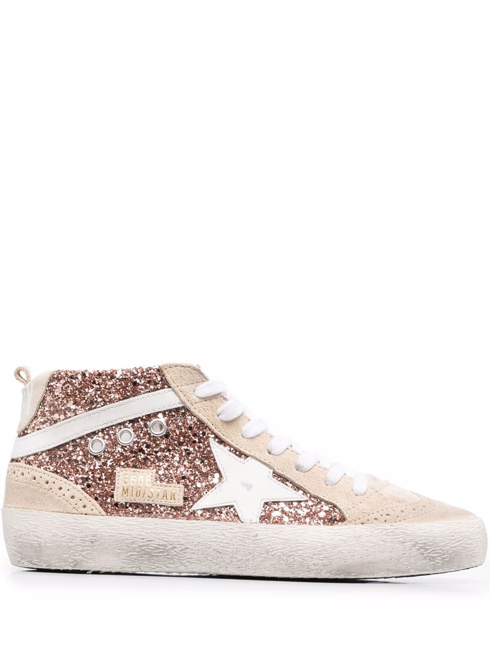 Golden Goose Mid Star 金葱板鞋 - 粉色