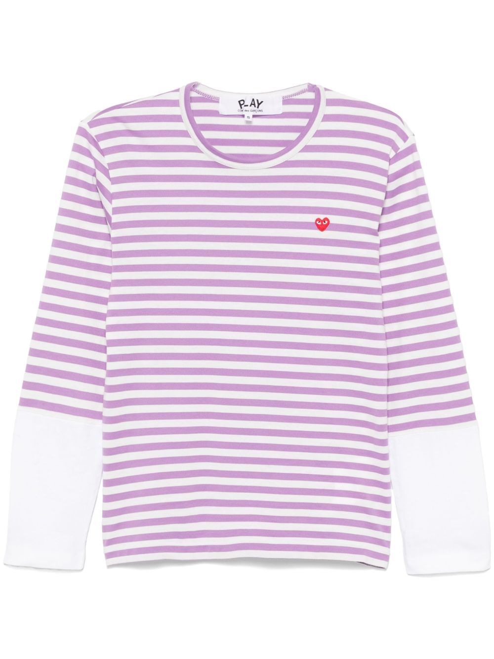 Comme Des Garçons Play 长袖条纹T恤 - 紫色
