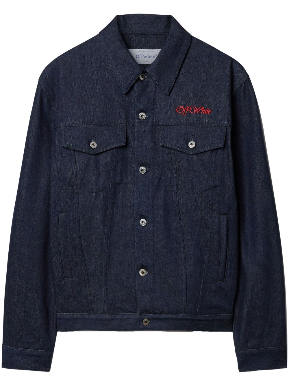 Off-White Script Skate 牛仔夹克 - 蓝色