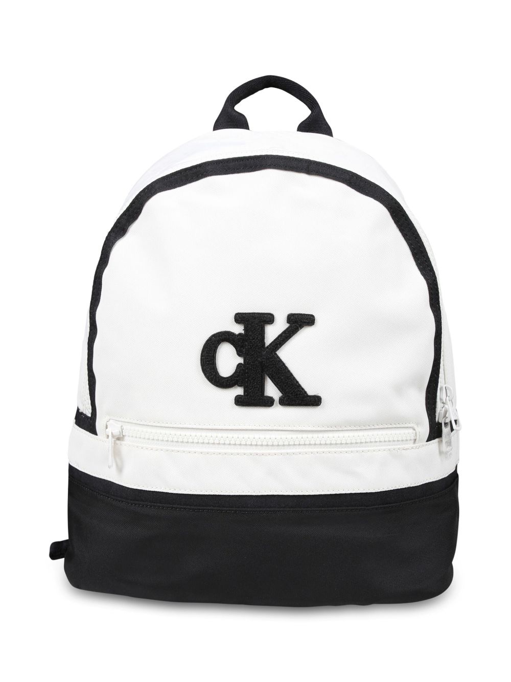 Calvin Klein Kids logo 贴花双肩包 - 白色