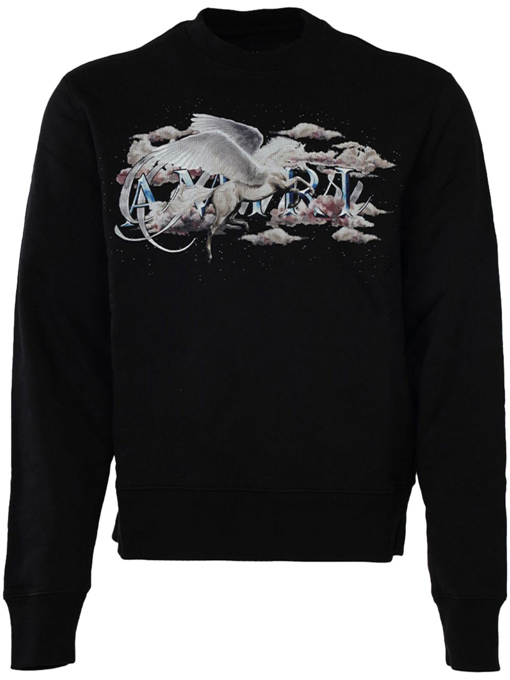 AMIRI logo印花棉卫衣 - 黑色