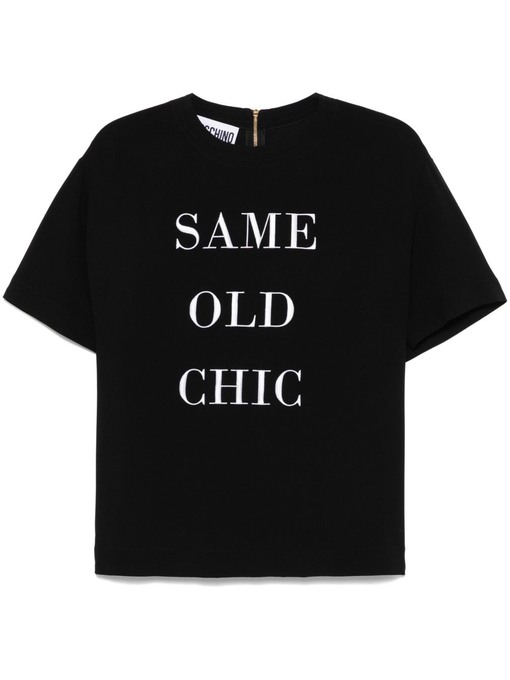 Moschino Same Old Chick 刺绣T恤 - 黑色