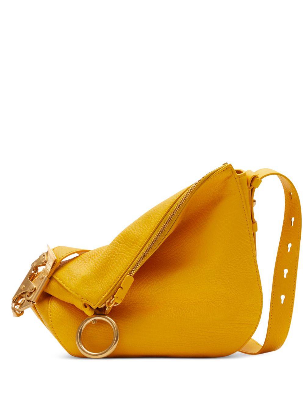 Burberry Tasche 拉链皮质单肩包 - 黄色