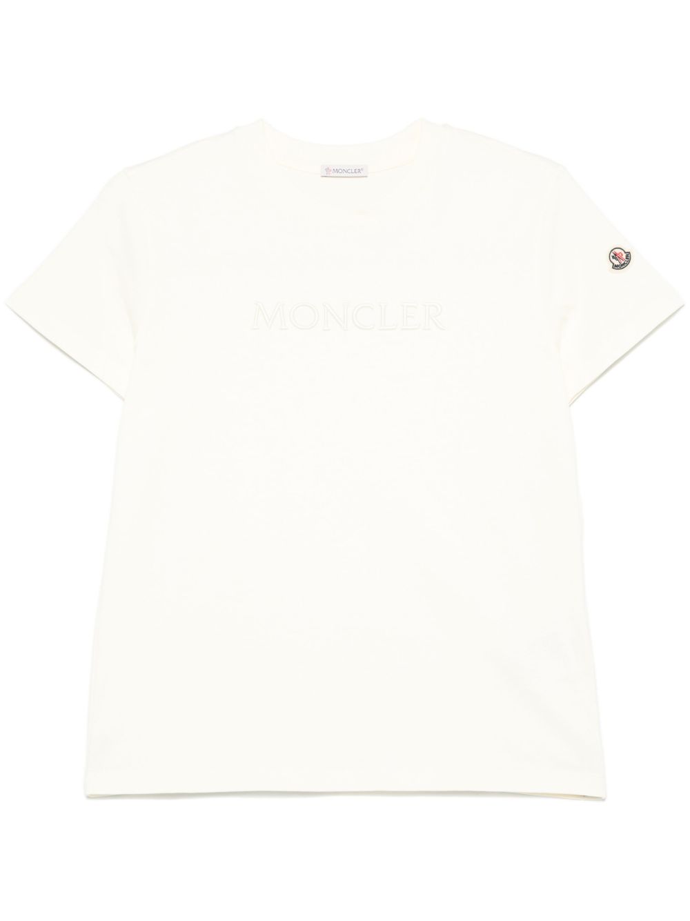 Moncler logo刺绣T恤 - 白色