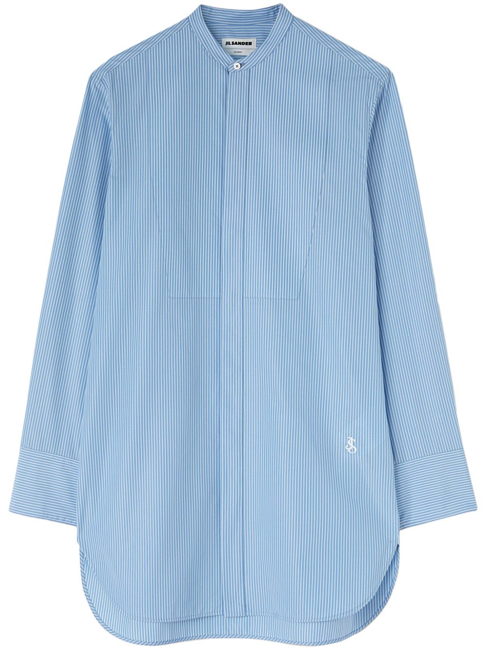 Jil Sander Saturday 条纹棉衬衫 - 蓝色