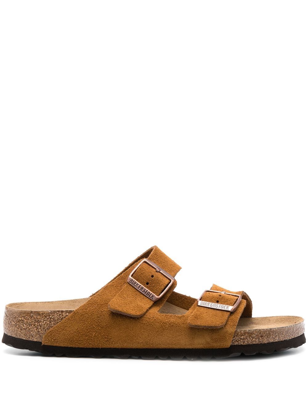 Birkenstock Arizona SFB 绒面小牛皮凉鞋 - 褐色