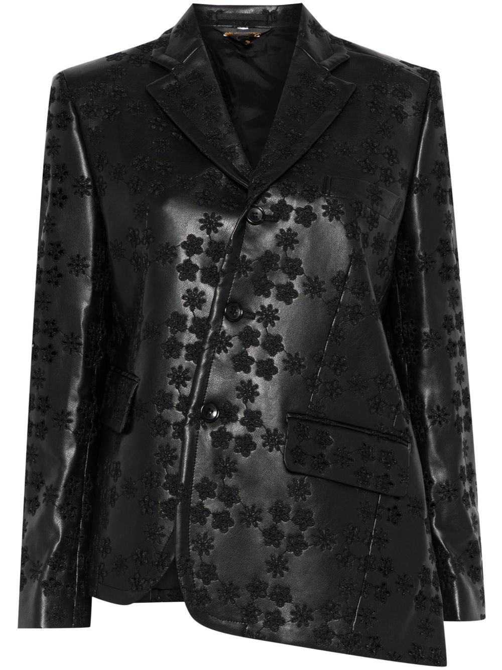 Comme Des Garçons 不对称西装夹克 - 黑色