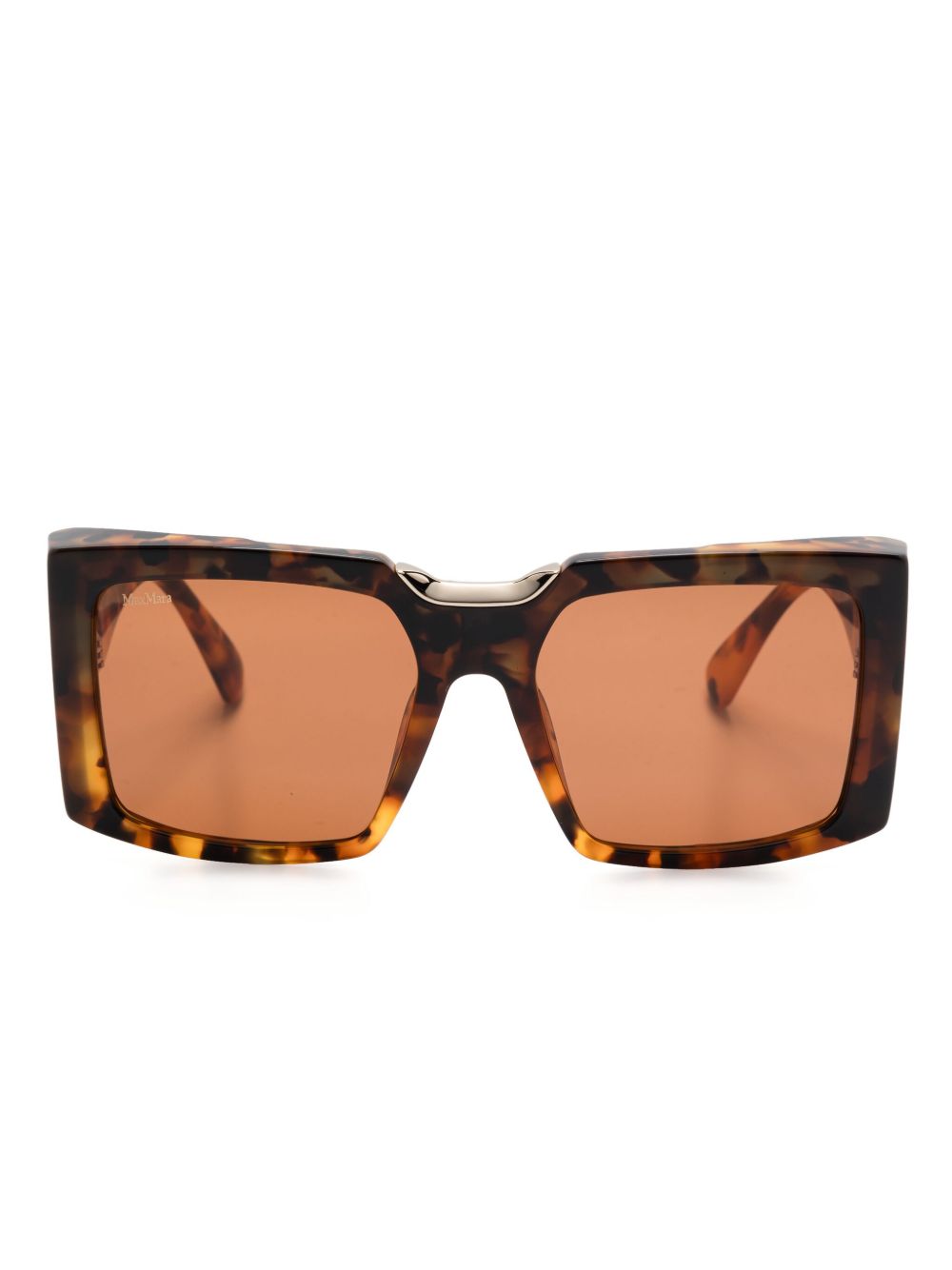 Max Mara Eyewear 方框太阳眼镜 - 褐色