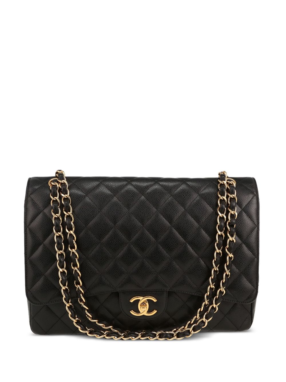CHANEL Pre-Owned Jumbo Double Flap 单肩包 - 黑色