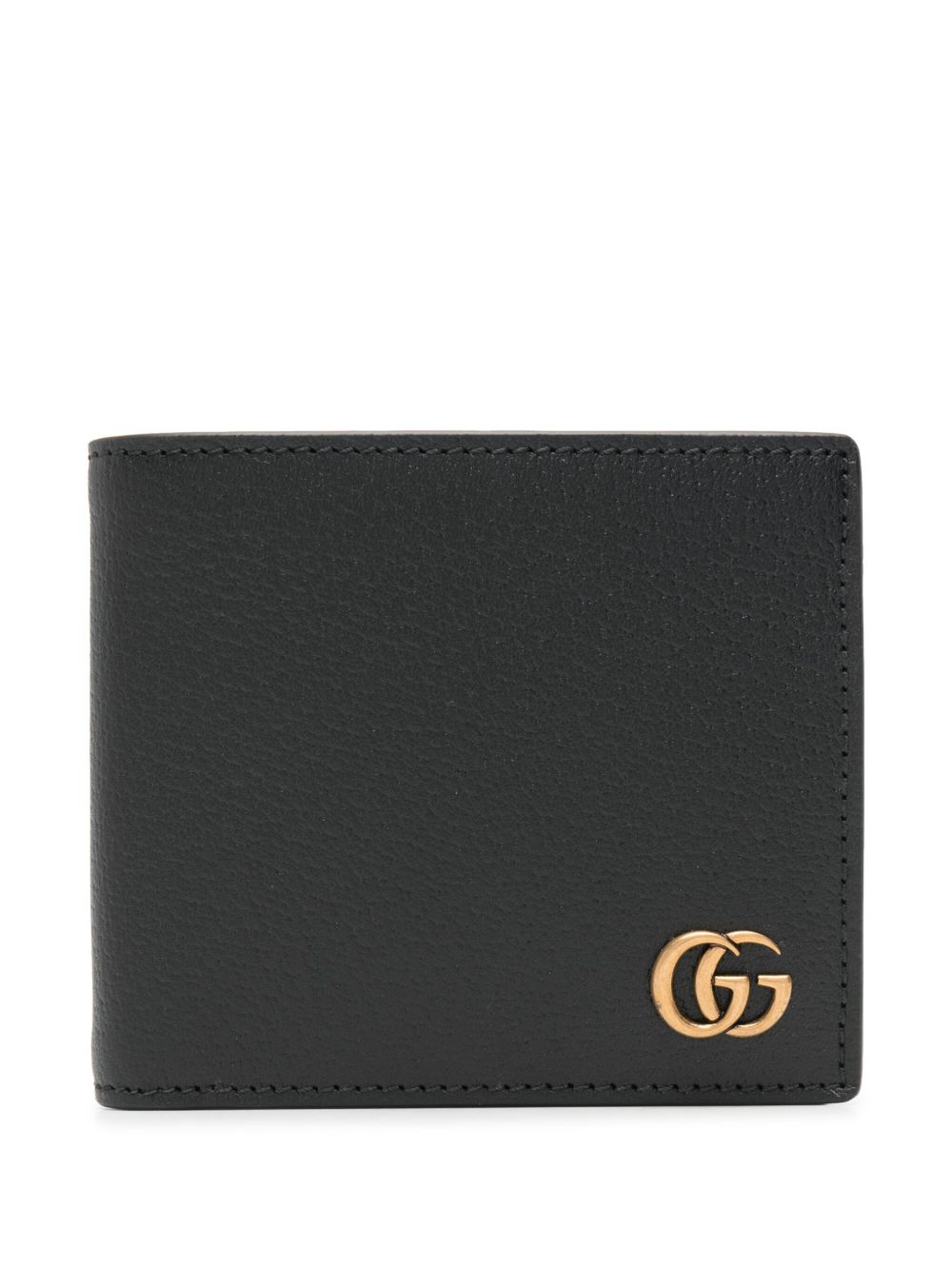 Gucci GG Marmont 皮质钱包 - 黑色