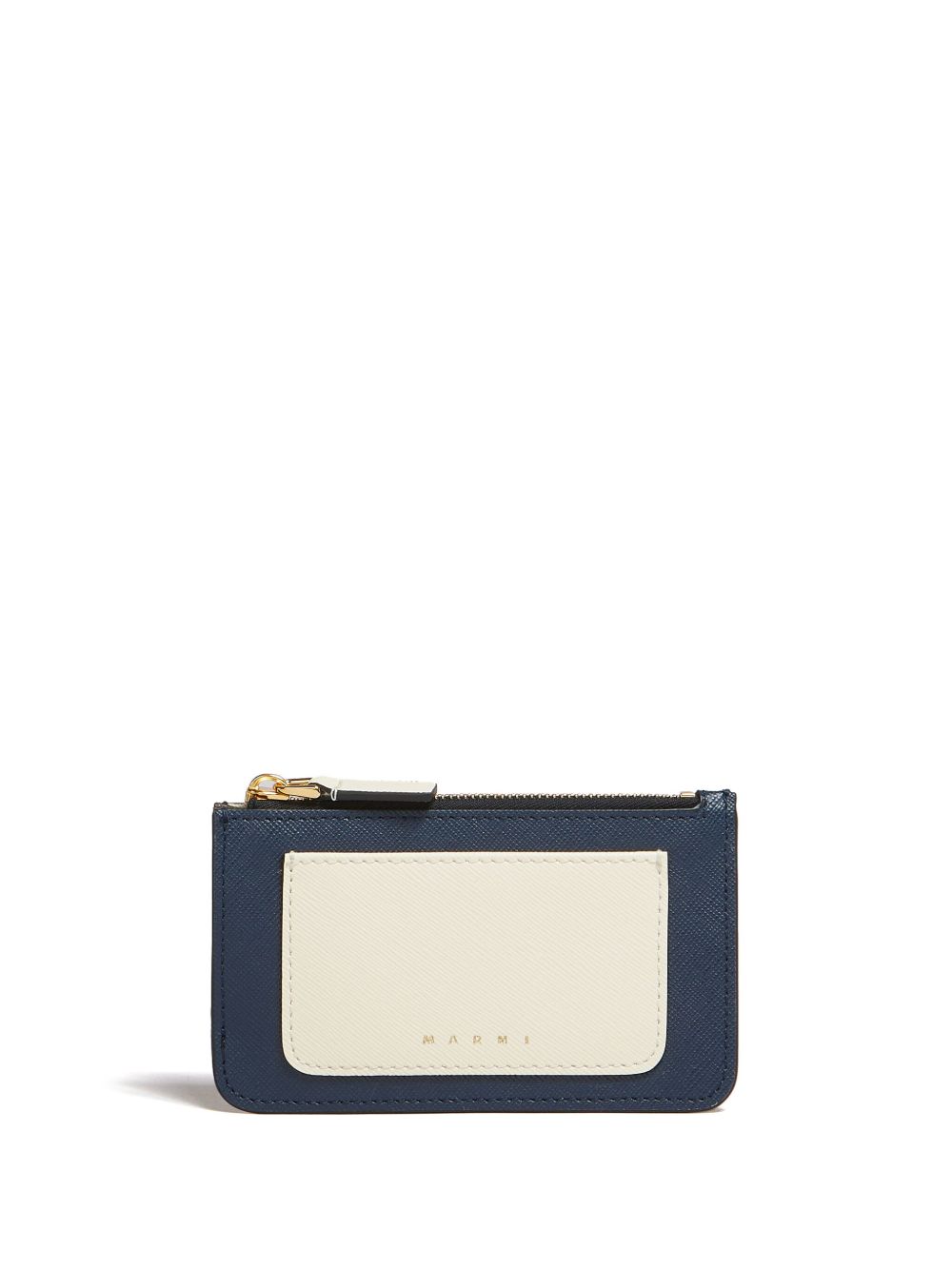 Marni Saffiano logo印花钱包 - 绿色