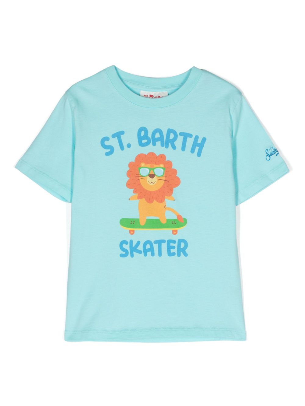 MC2 Saint Barth Kids Skater 棉T恤 - 蓝色