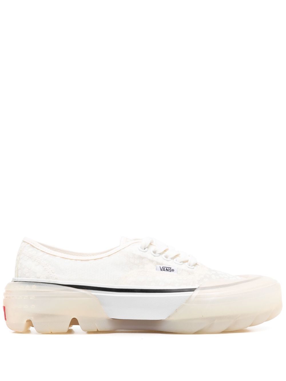 Vans 厚底标贴运动鞋 - 白色