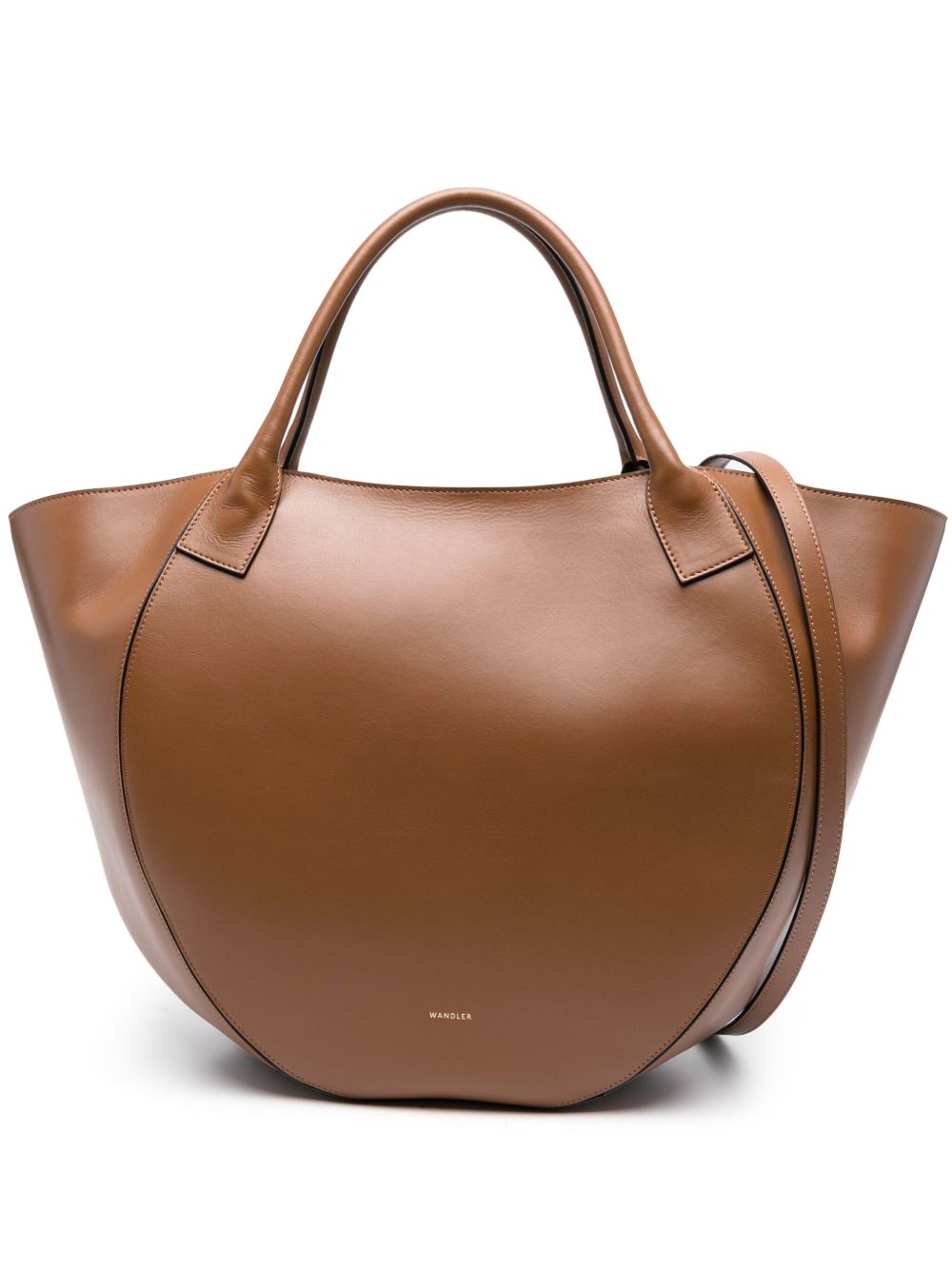 Wandler Mia Shopper 皮质手提包 - 褐色