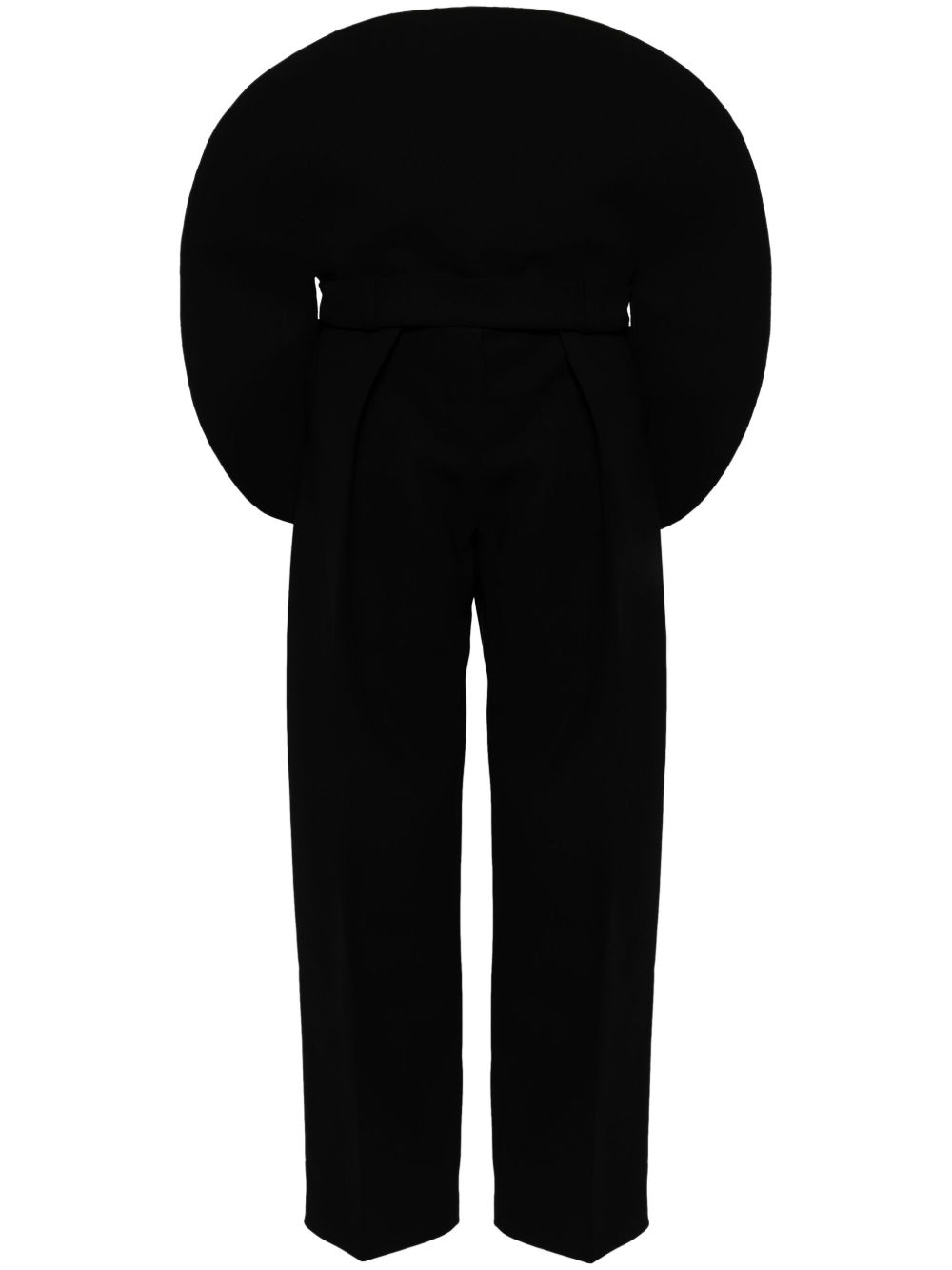 Jacquemus 超大款贴花直筒长裤 - 黑色
