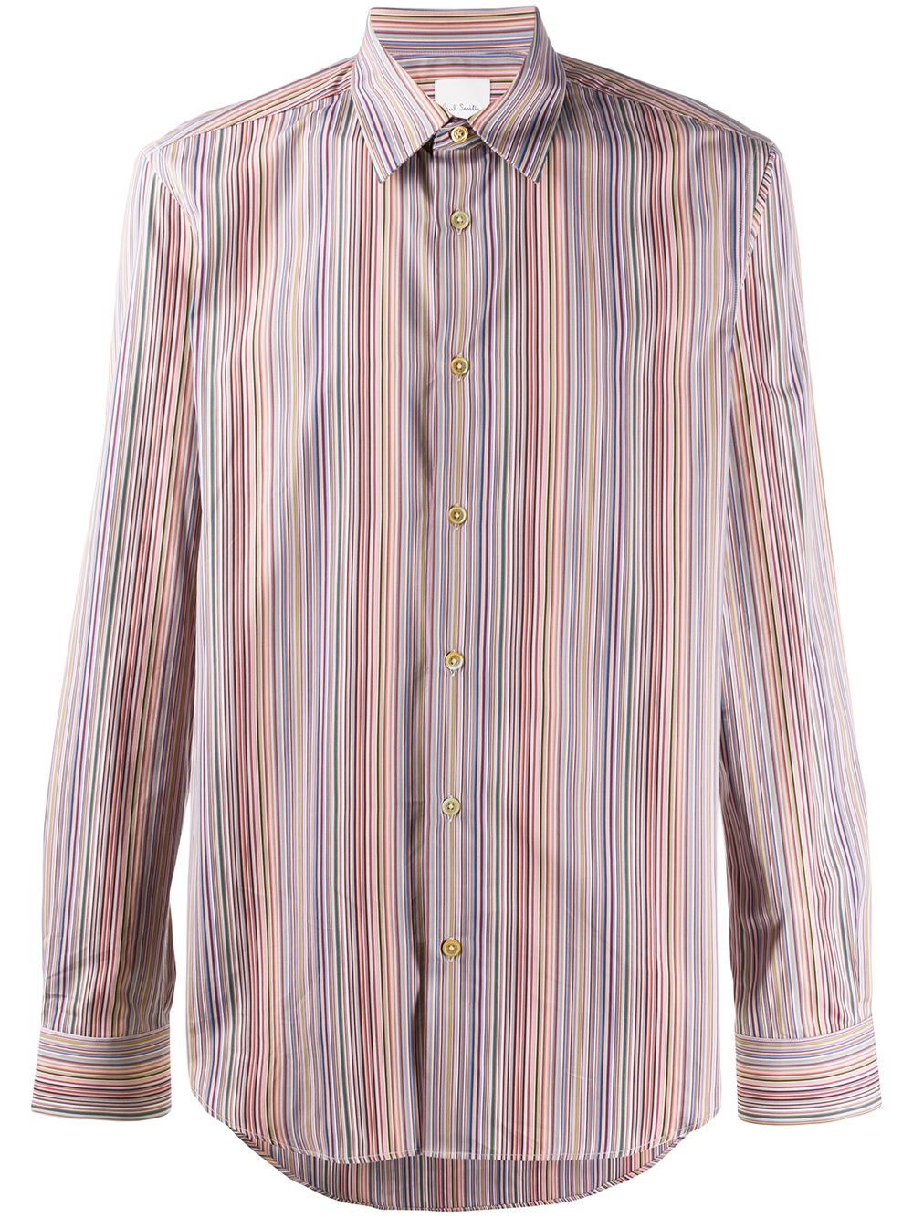 Paul Smith 条纹长袖衬衫 - 蓝色