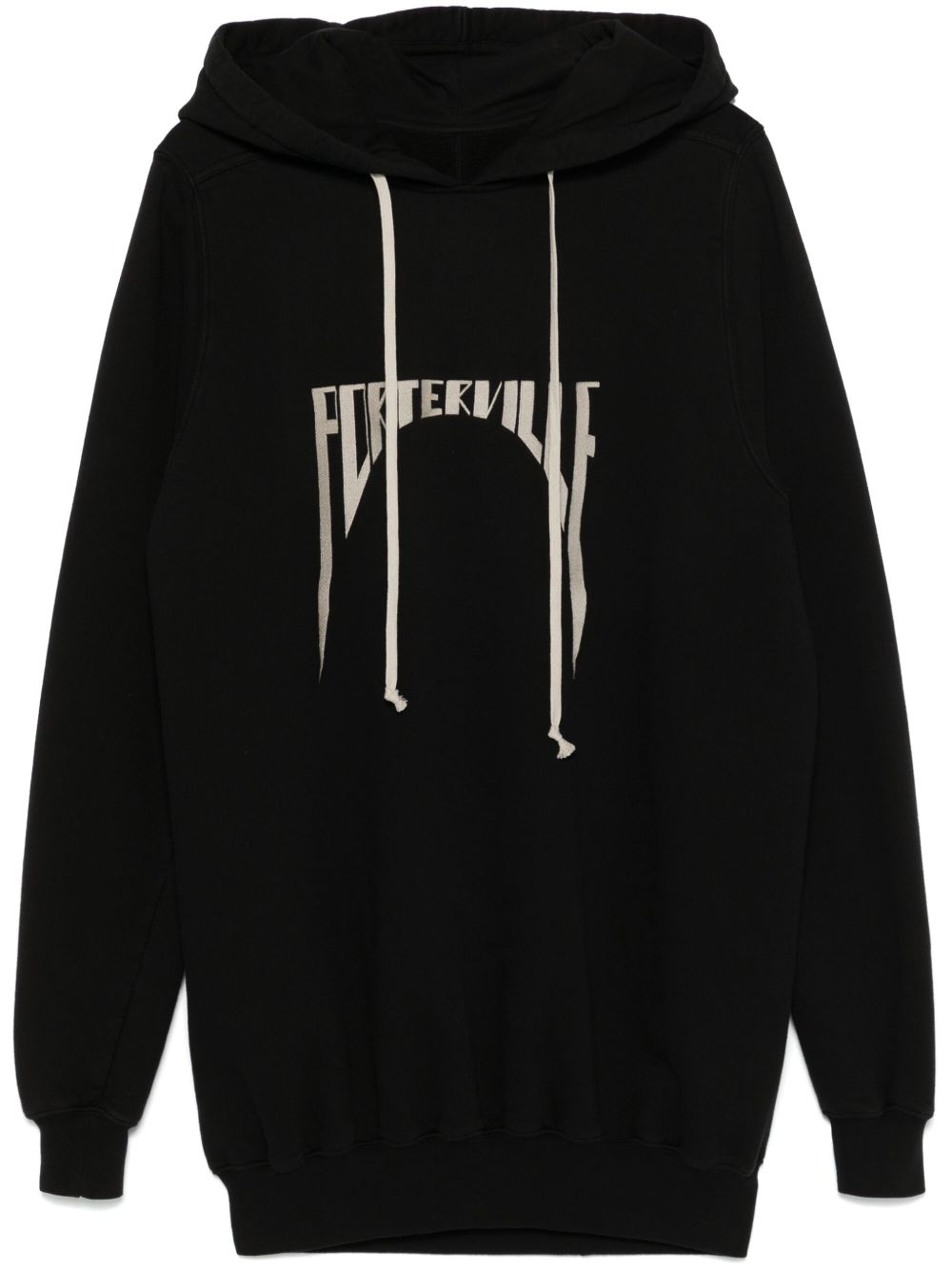 Rick Owens 经典棉连帽衫 - 黑色