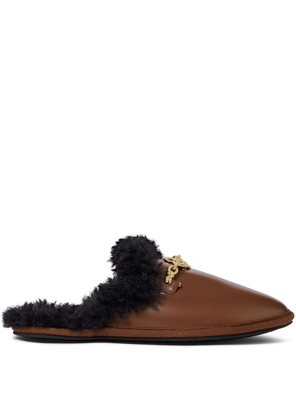 Stella McCartney logo标牌拖鞋 - 褐色