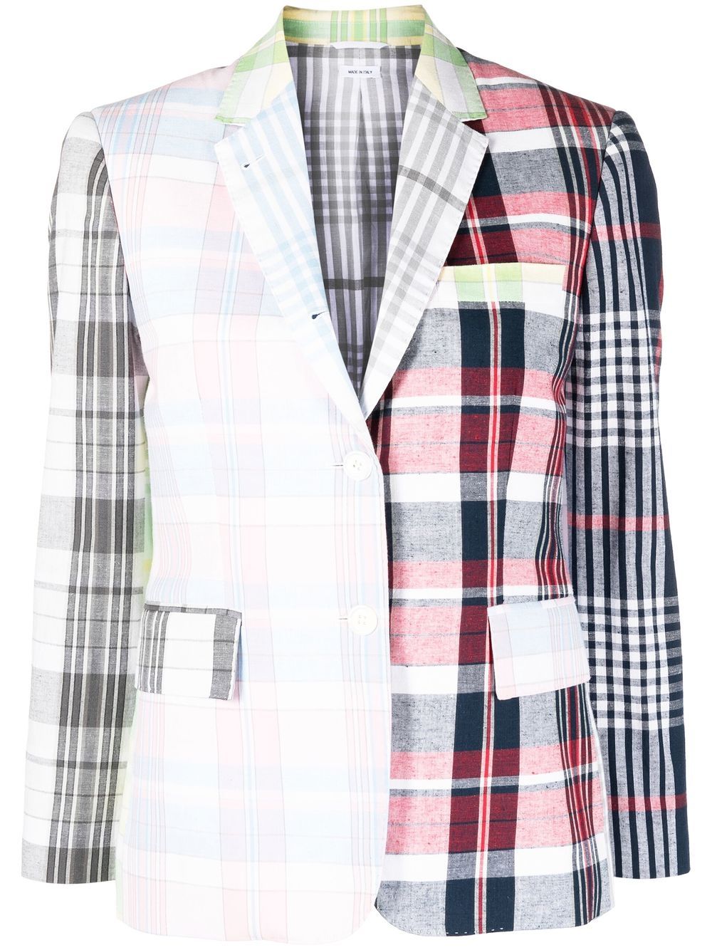 Thom Browne 格纹棉西装夹克 - 粉色