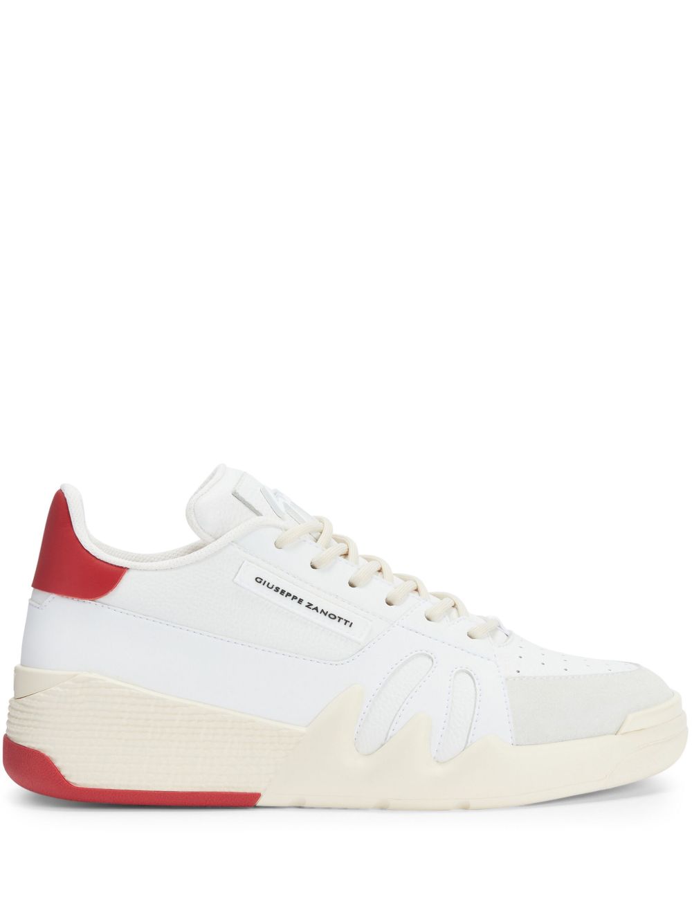 Giuseppe Zanotti Talon 拼接皮质板鞋 - 白色