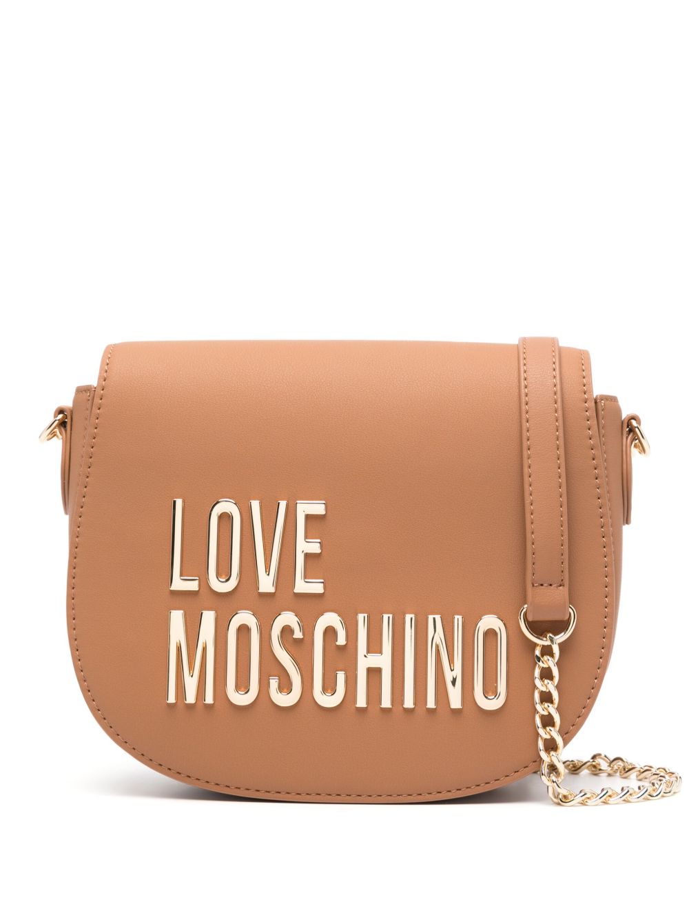 Love Moschino logo斜挎包 - 褐色
