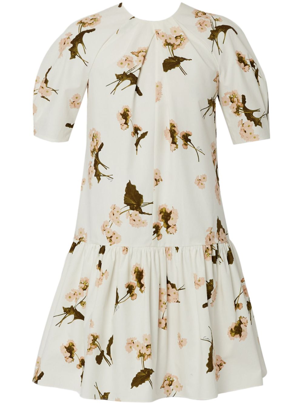 ERDEM printed dress - 白色