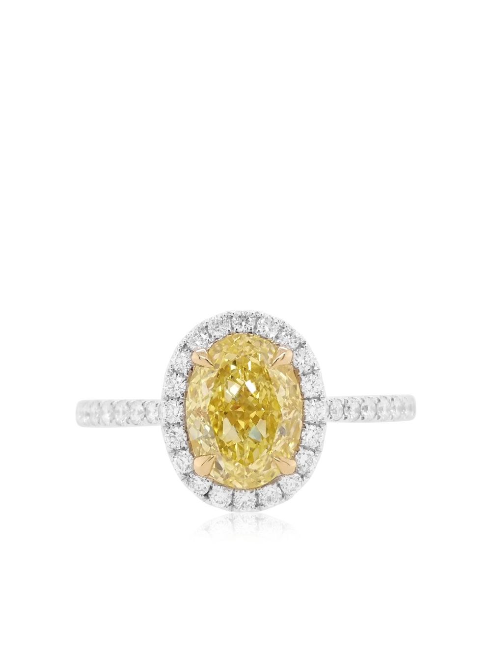 HYT Jewelry 18K白金黄金钻石戒指 - 银色