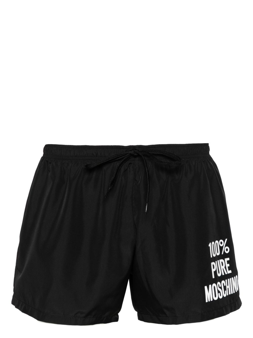 Moschino logo印花泳裤 - 黑色