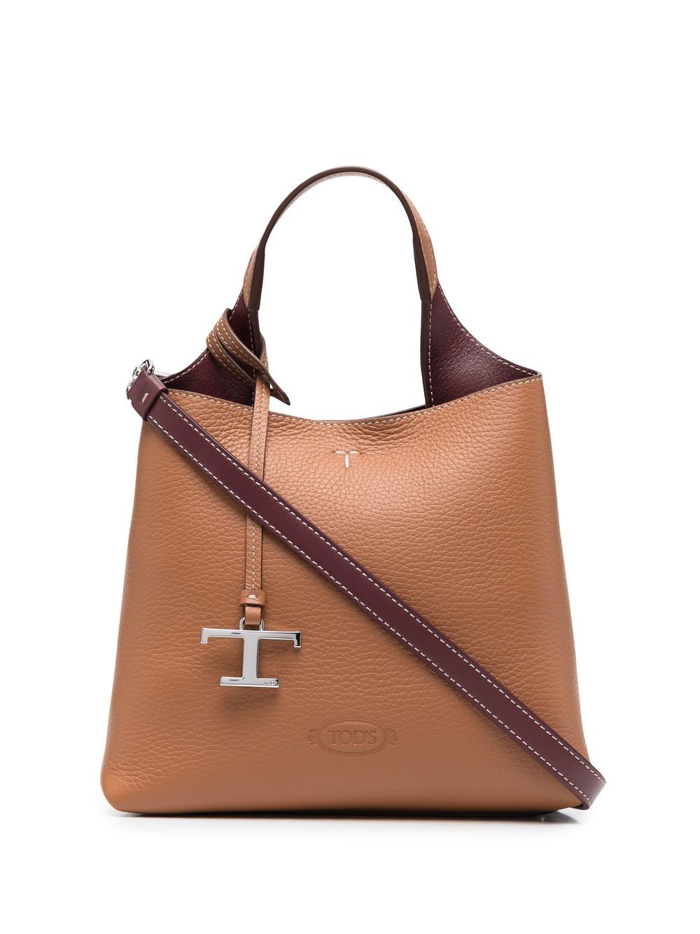 Tod's T标牌手提包 - 褐色