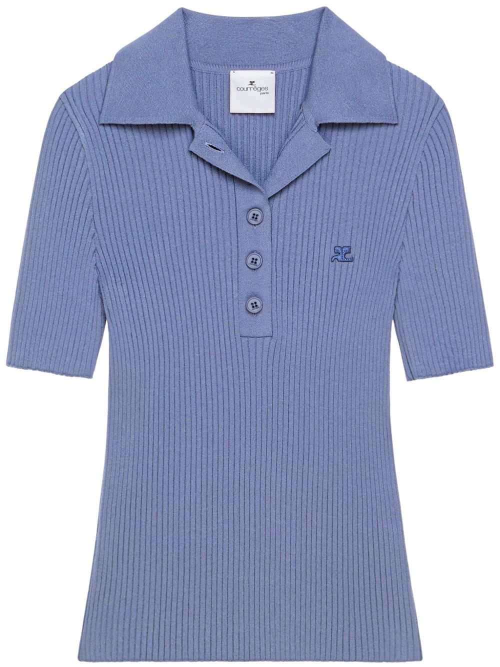 Courrèges Iconic polo领上衣 - 蓝色