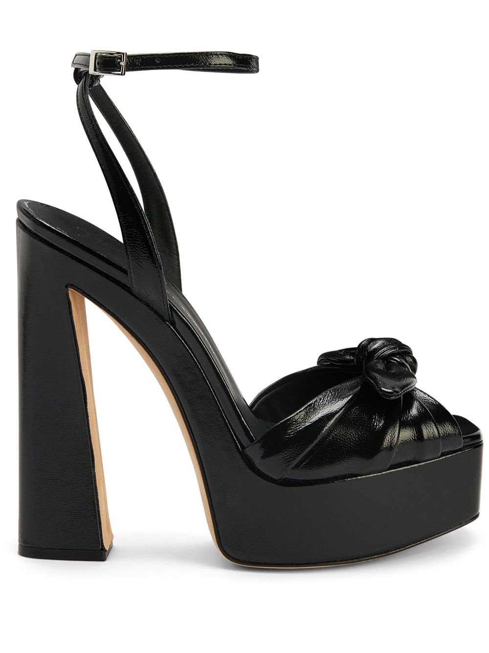 Giuseppe Zanotti Gabriiela 皮质水台式高跟凉鞋 - 黑色