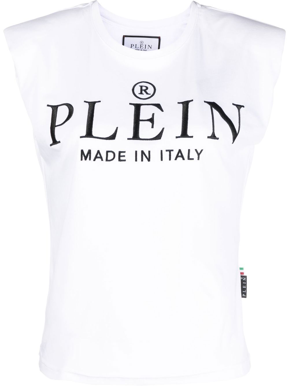 Philipp Plein logo印花棉T恤 - 白色