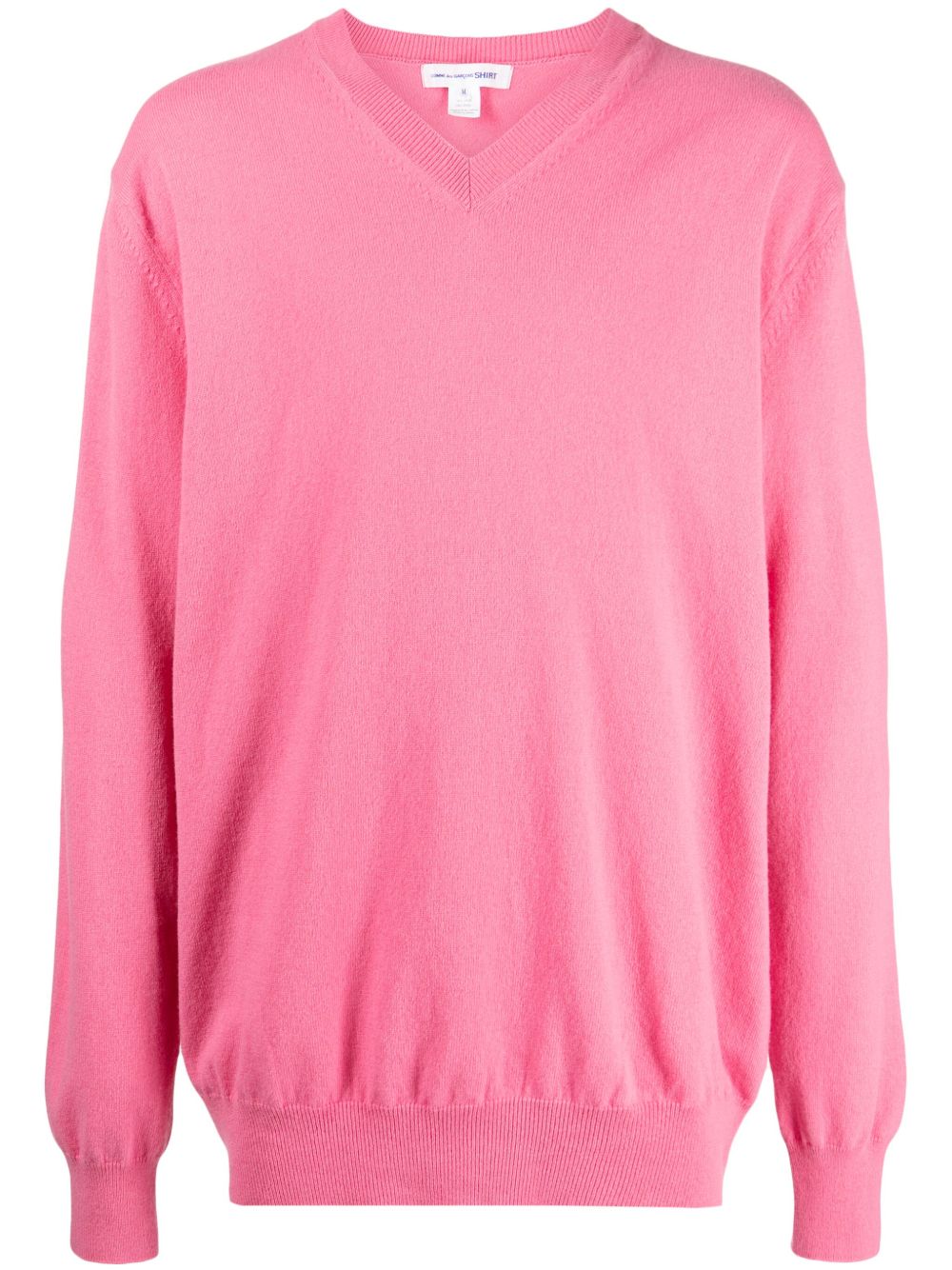Comme Des Garçons Shirt 罗纹羊毛长袖毛衣 - 粉色