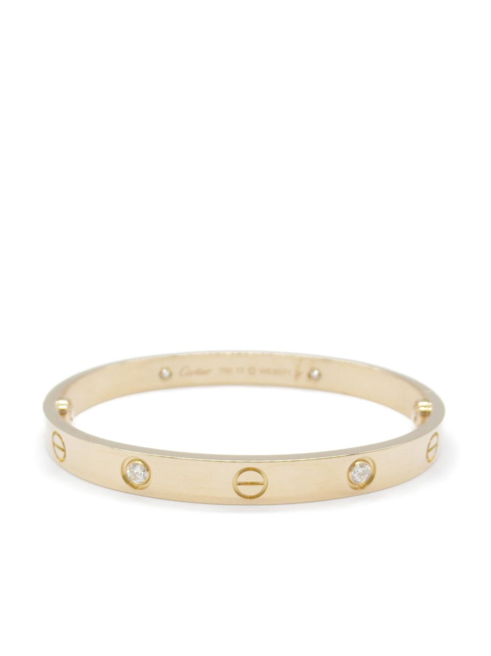 Cartier 18K玫瑰金 Love 钻石手链（2010年代典藏款） - 金色