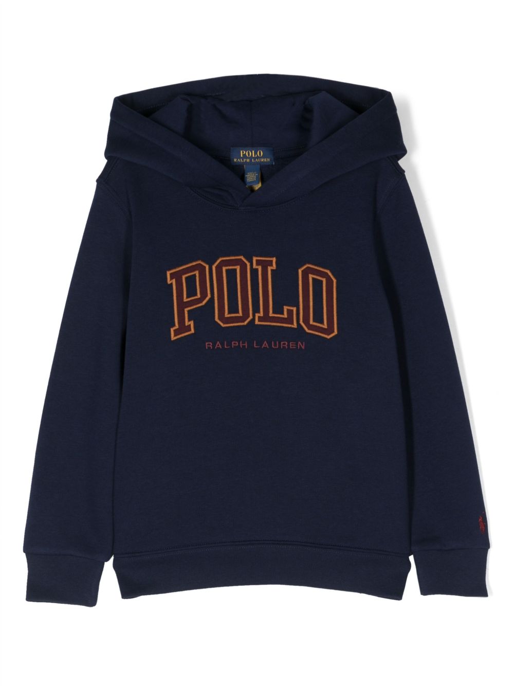 POLO RALPH LAUREN KIDS logo贴花棉连帽衫 - 蓝色
