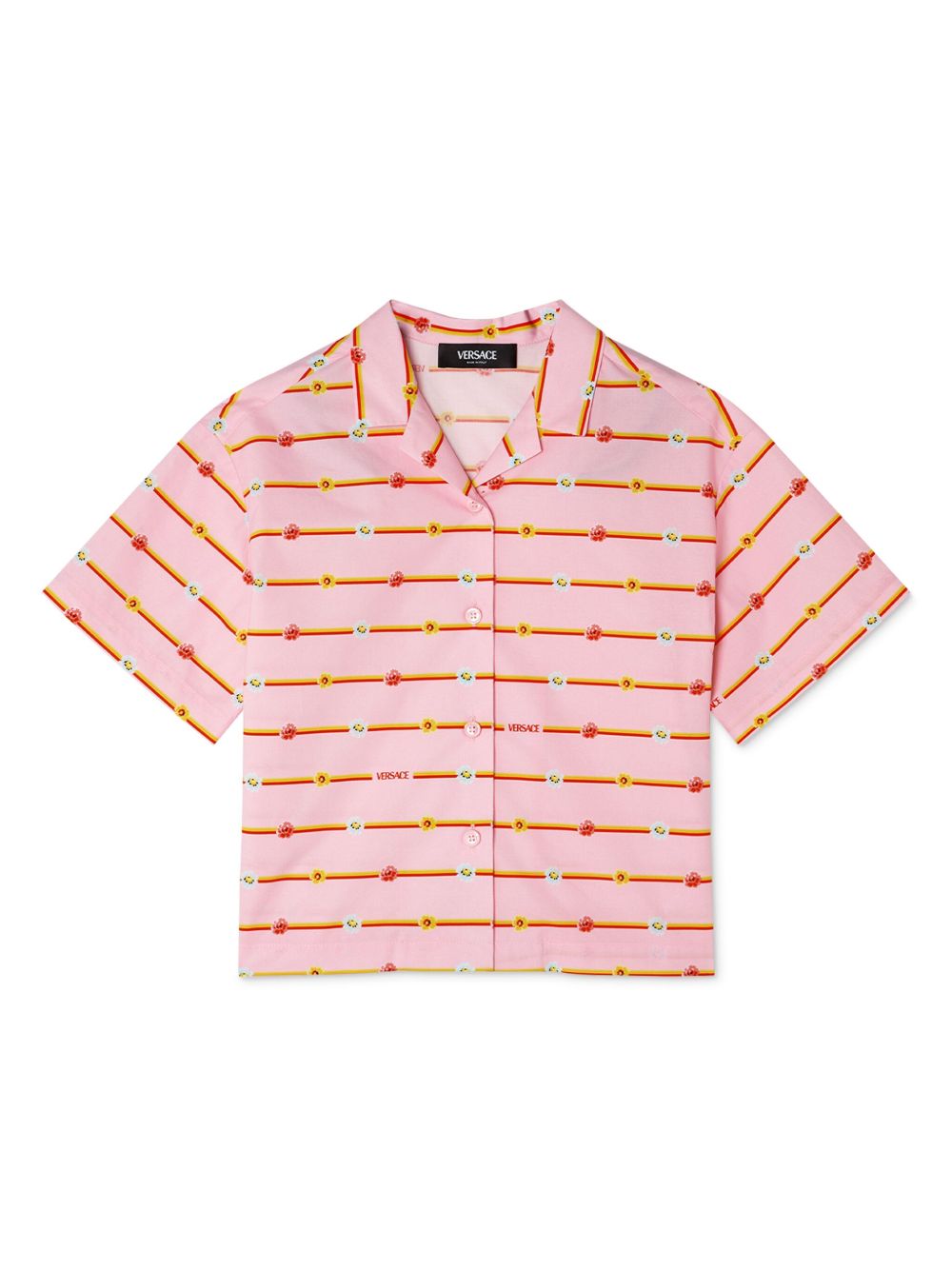 Versace Kids In Bloom 衬衫 - 粉色
