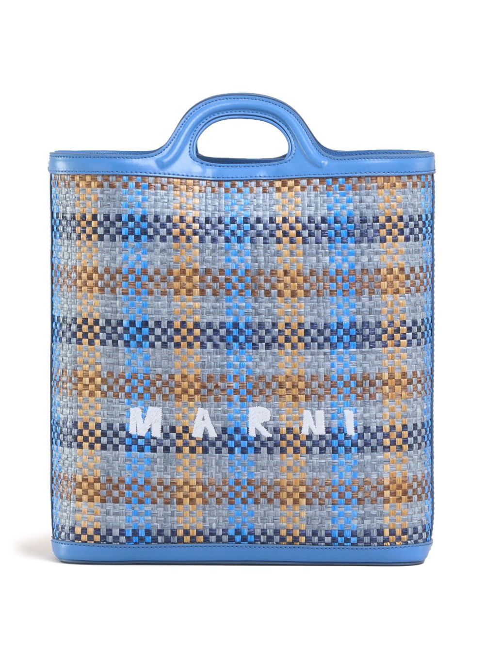 Marni Market logo刺绣托特包 - 蓝色