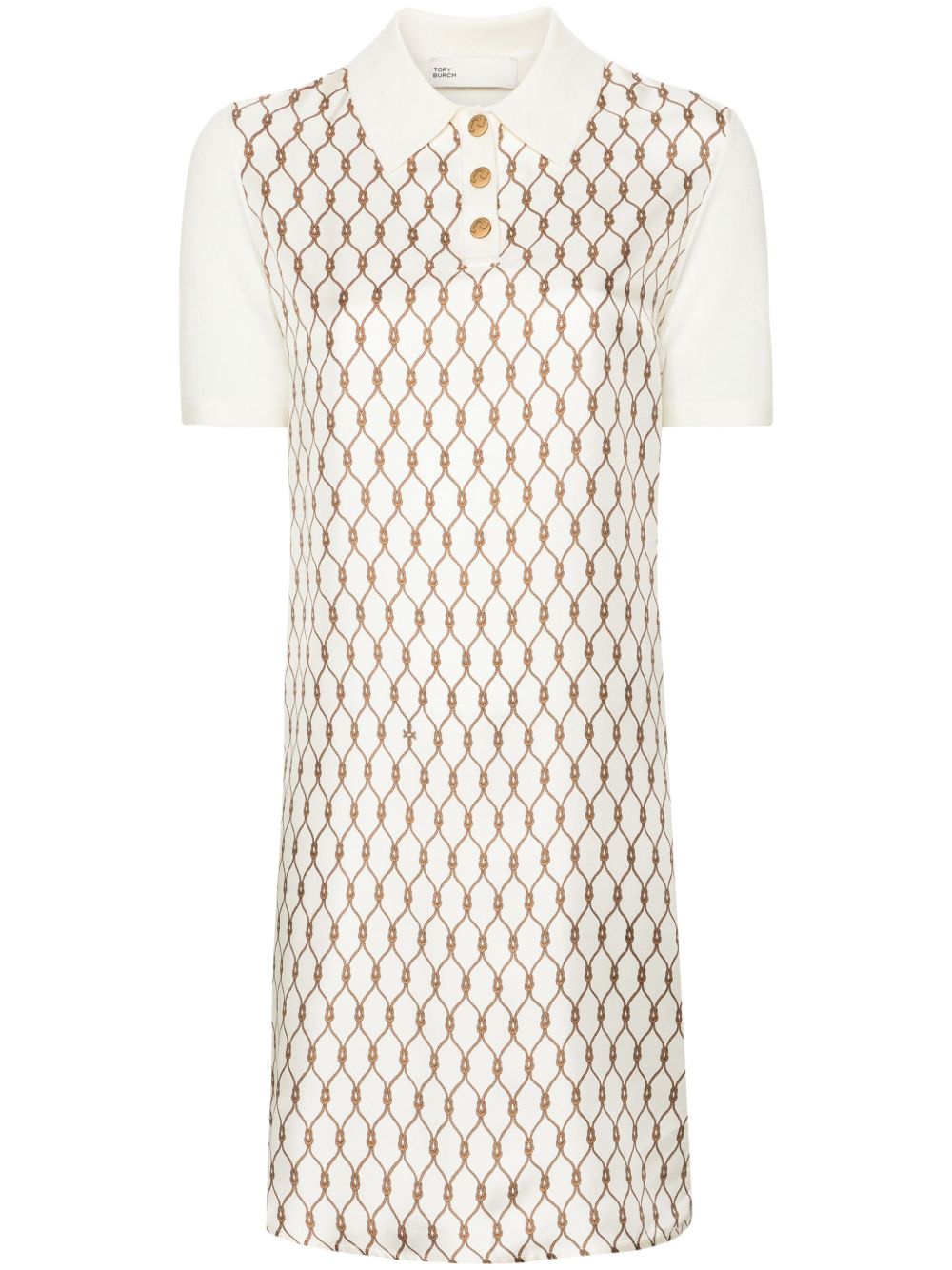 Tory Burch 结饰印花针织连衣裙 - 中性色