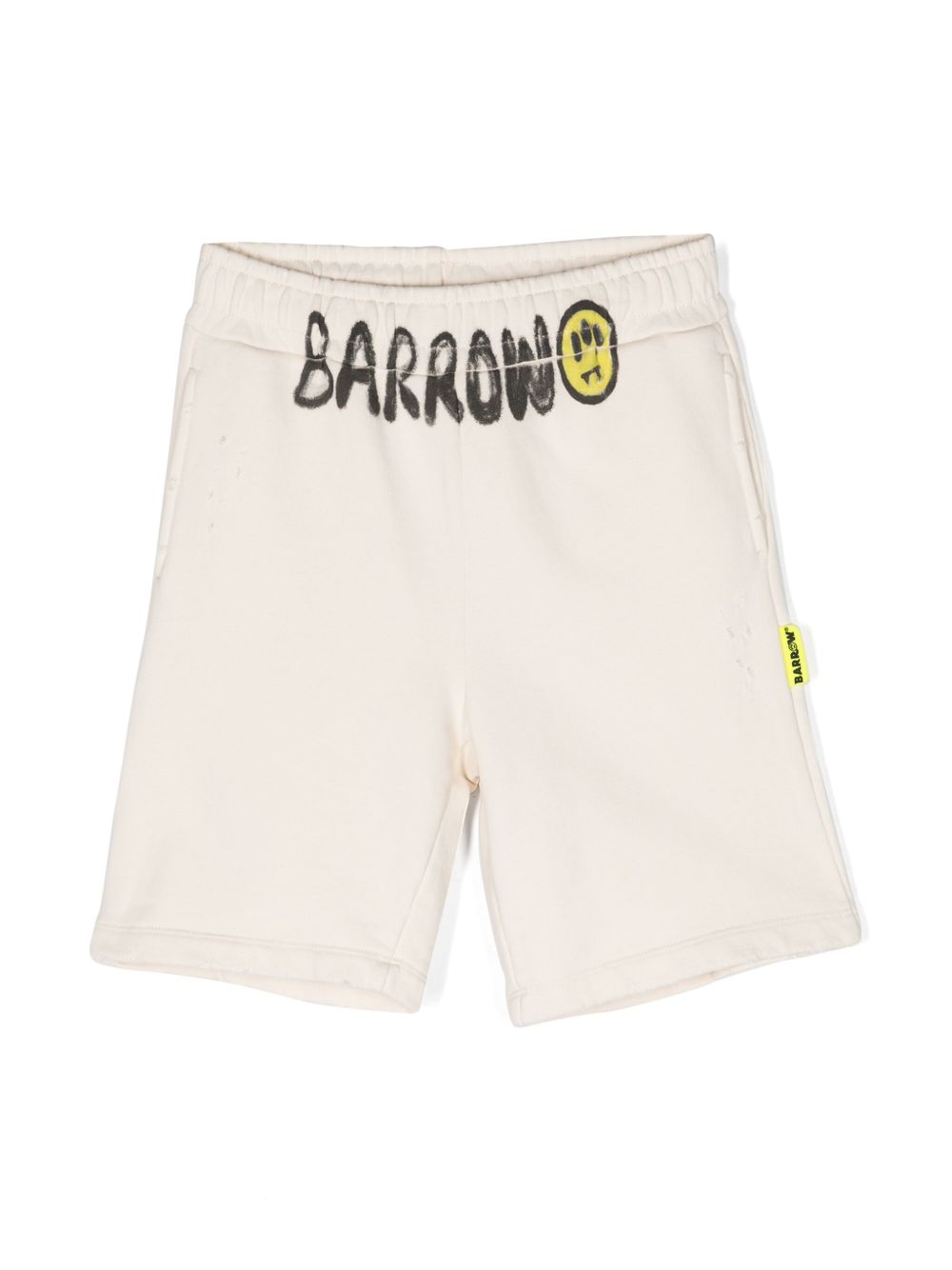 Barrow kids logo印花棉运动短裤 - 中性色
