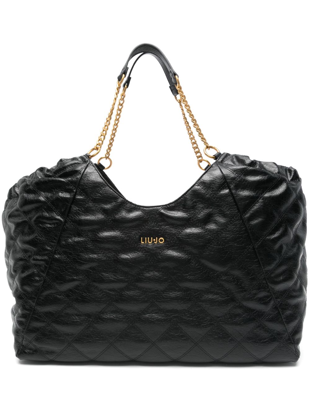 LIU JO diamond-quilted tote bag - 黑色