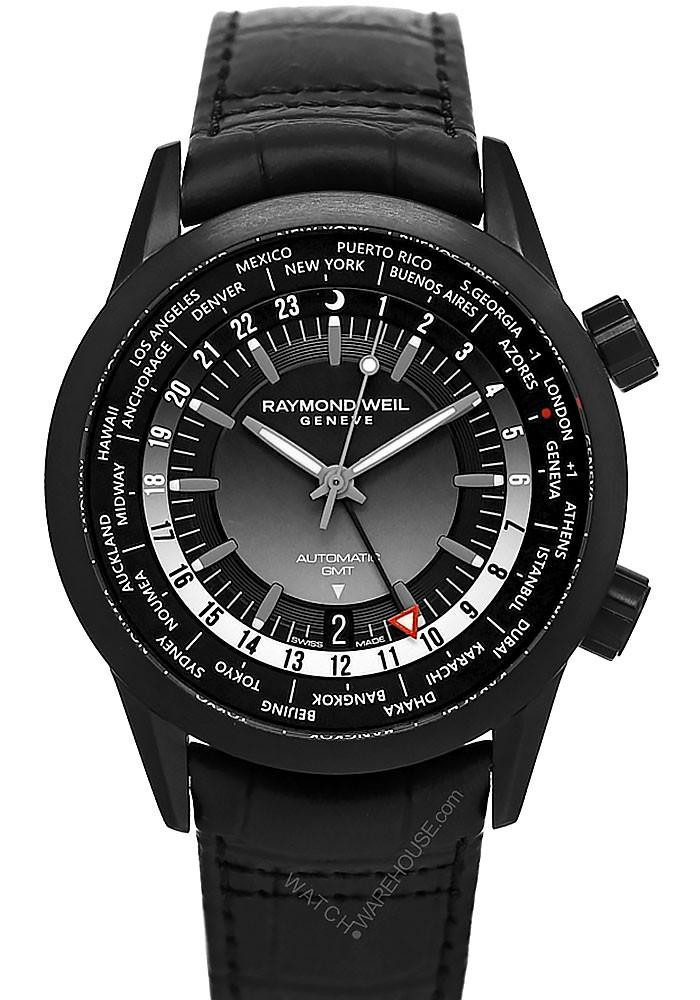 RAYMOND WEIL Freelancer GMT Worldtimer 41MM Men's Watch 2765-BKC-20001