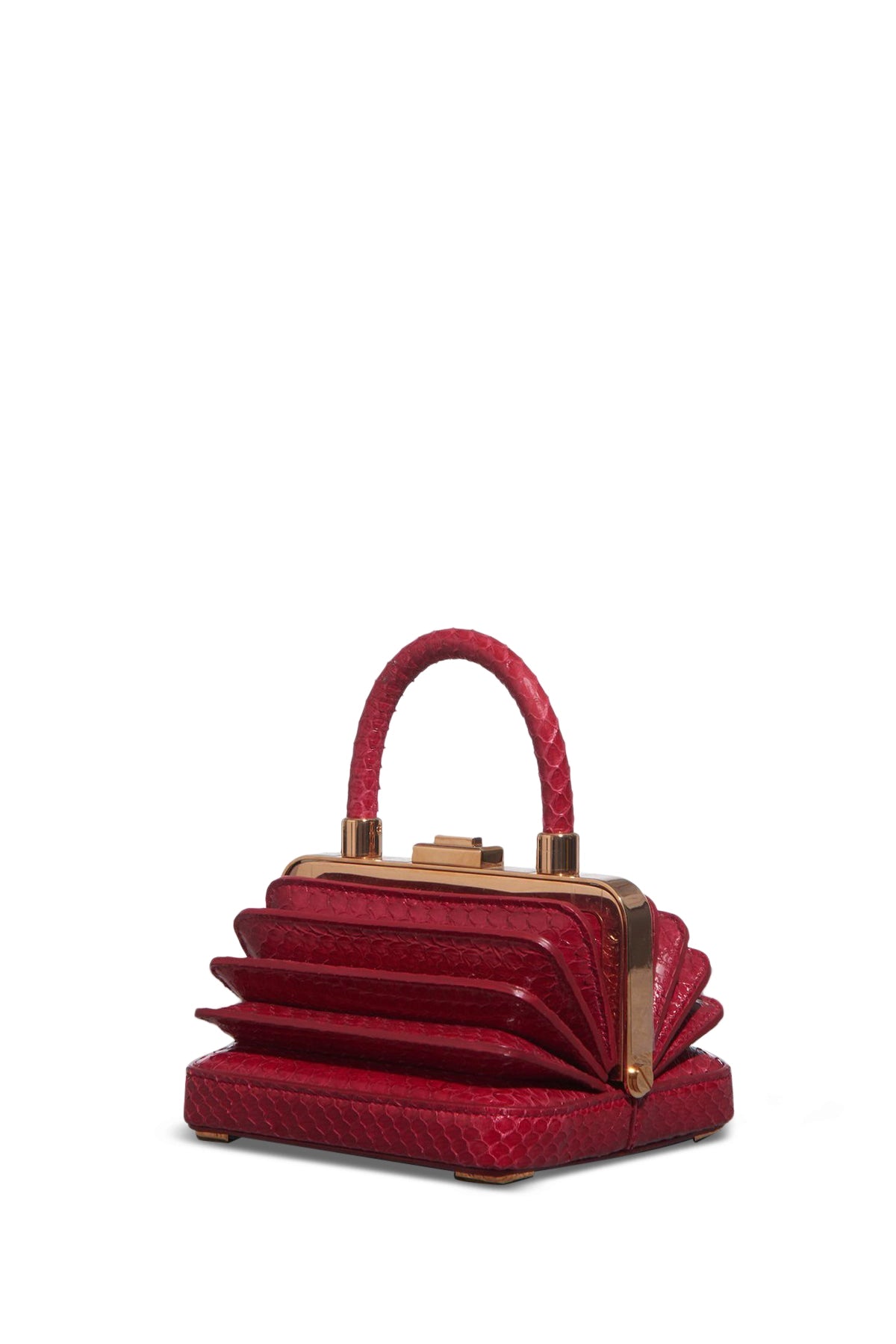 Small Diana Bag in Red Snakeskin
