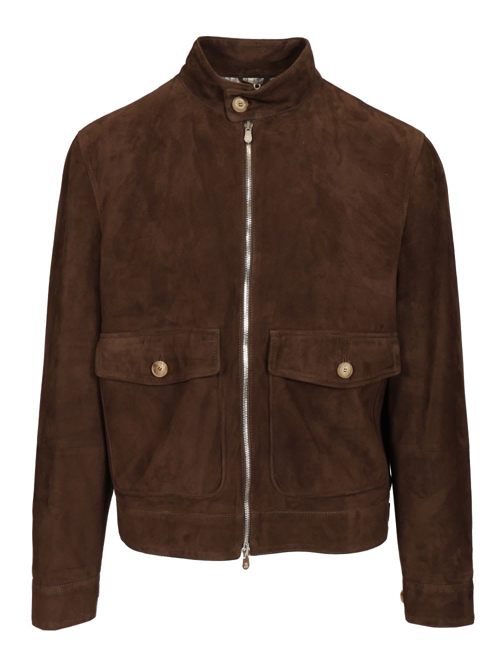 Brunello Cucinelli Suede Biker Jacket