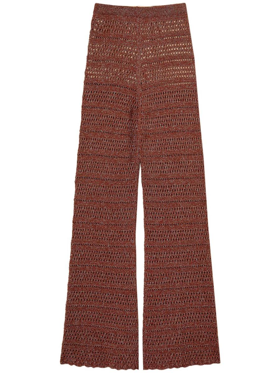 Twinset Brown Embroidered Trousers