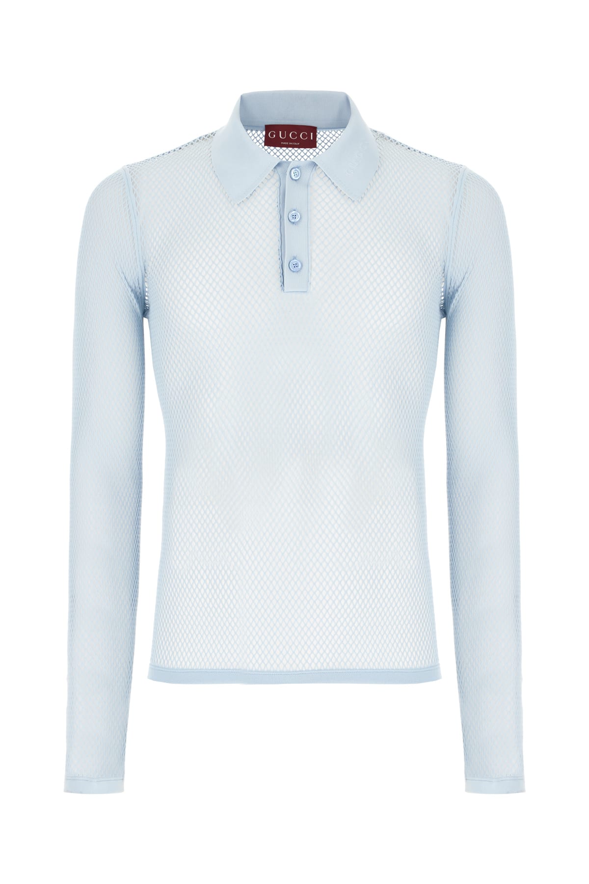 Gucci 浅蓝网眼Polo衫