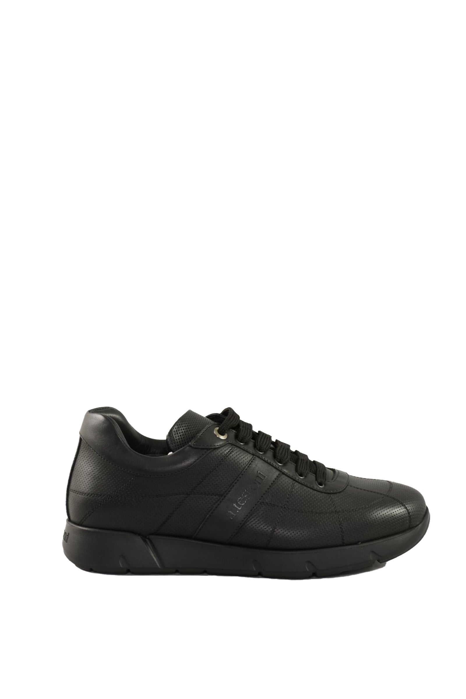 A. Pelle Nera con Lacci的testoni运动鞋